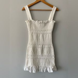 Capulet white linen mini dress
